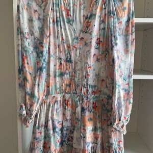 Velvet by Graham and Spencer Long Sleeve Leah Mini Watercolor Dress